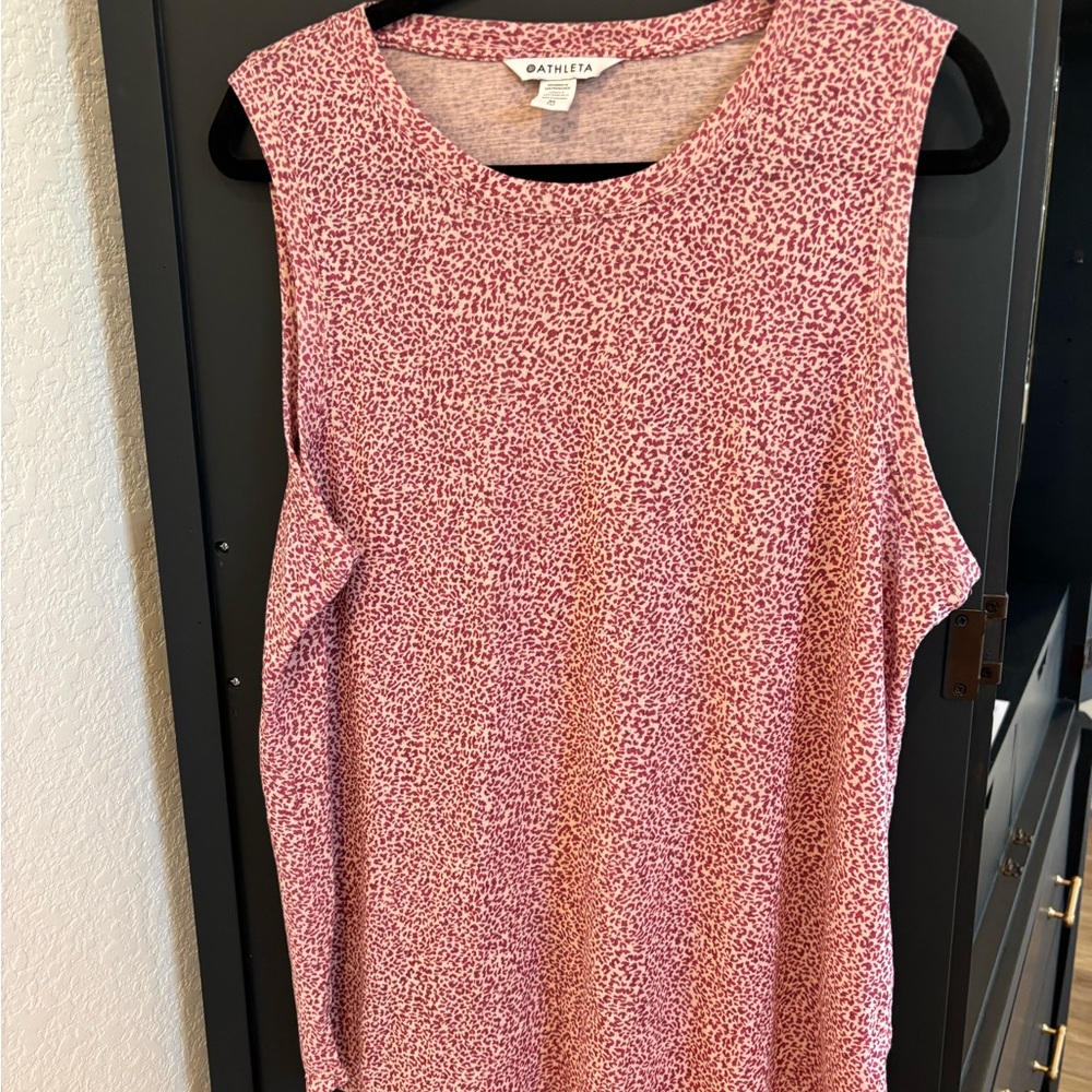 Athleta Pink Sleeveless Muscle Tee